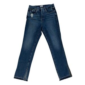 Good American Size 8 Button-fly Women's Blue Jeans